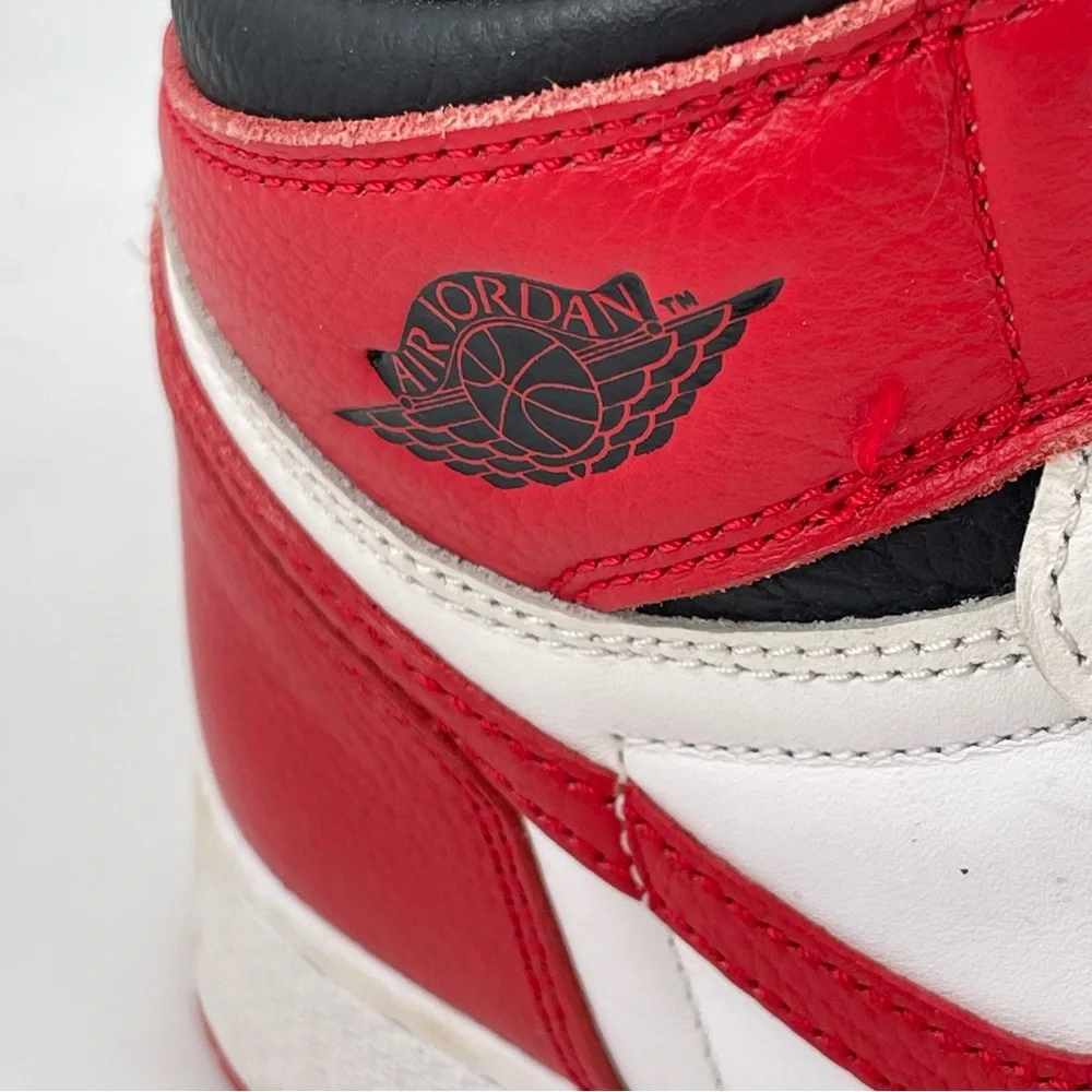 👞 Nike Air Jordan 1 Retro High OG Heritage-SZ 6.5-Red White 575441-161 Sneakers
